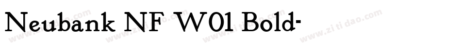Neubank NF W01 Bold字体转换